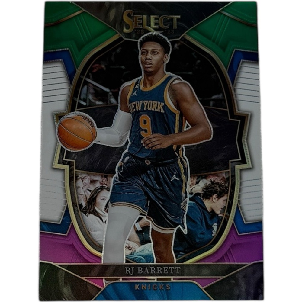RJ Barrett 2022-23 Panini Select Concourse Green Purple‎ Prizm #33 Knicks
